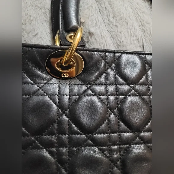 Dior Lady Bag Canage Lambskin Tote Bag - Picture 15 of 16